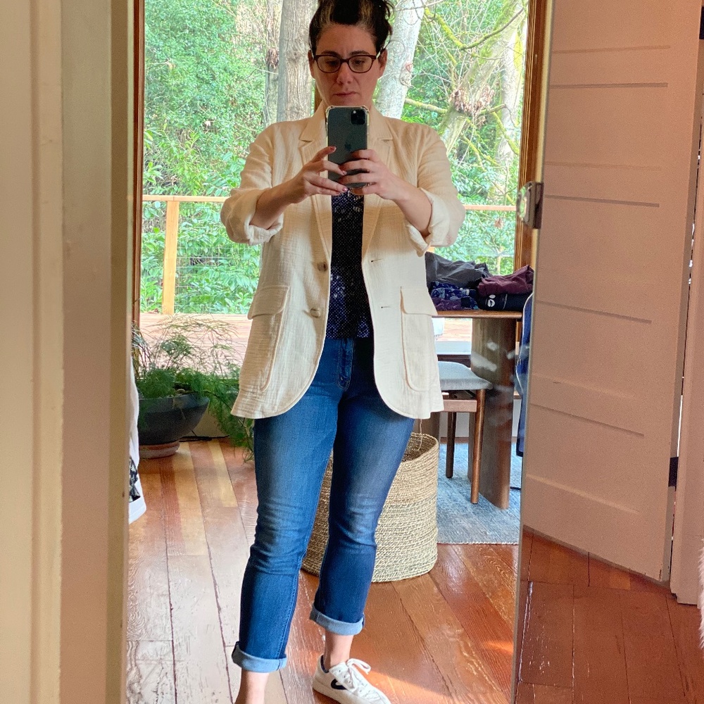 Madewell oversized linen blazer